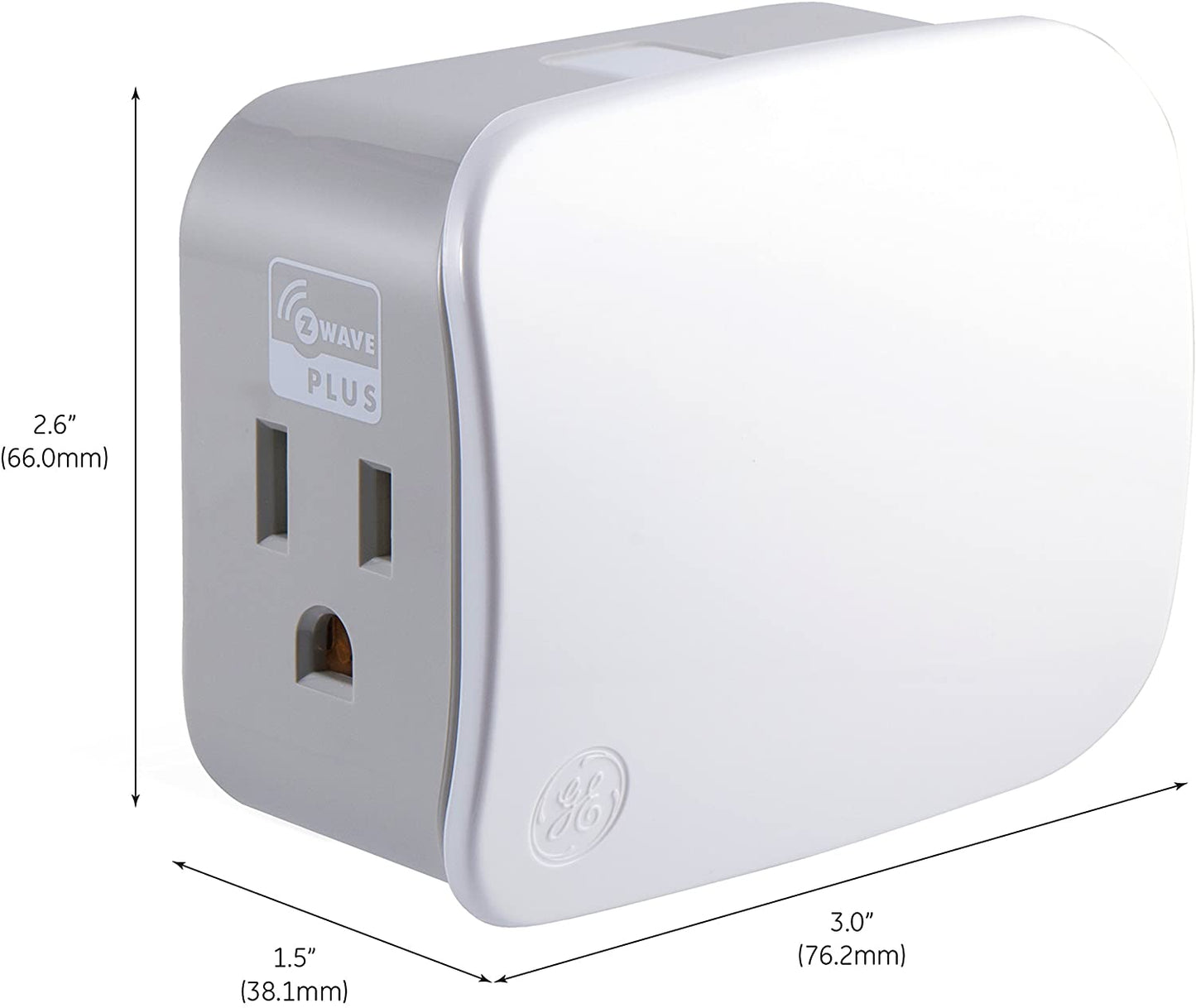 GE Enbrighten Z-Wave Plus Smart Switch On/Off 1-Outlet Plug-In Module - 28169