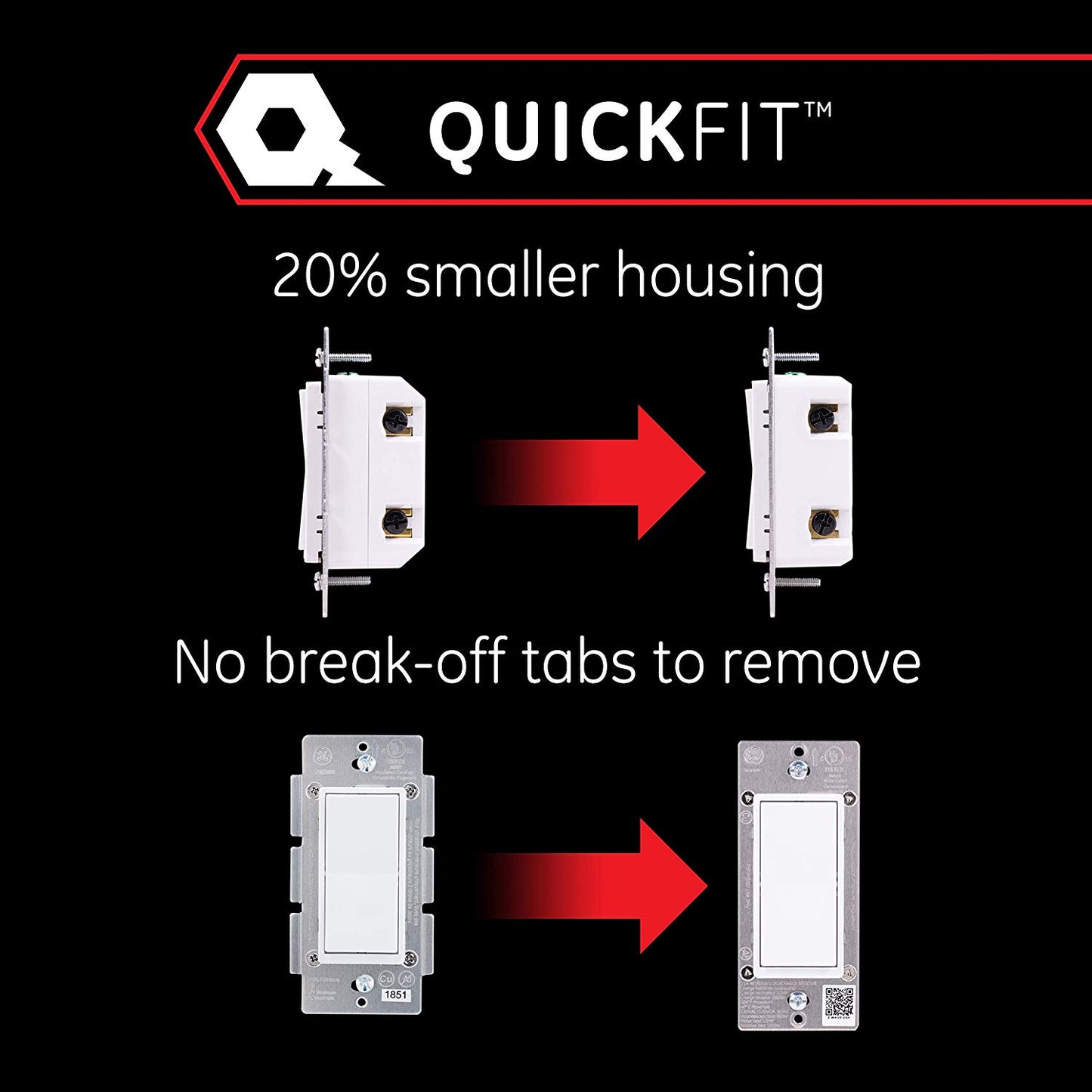 GE Enbrighten Add-On Switch With QuickFit And SimpleWire, Smart Lighting Control - 46199