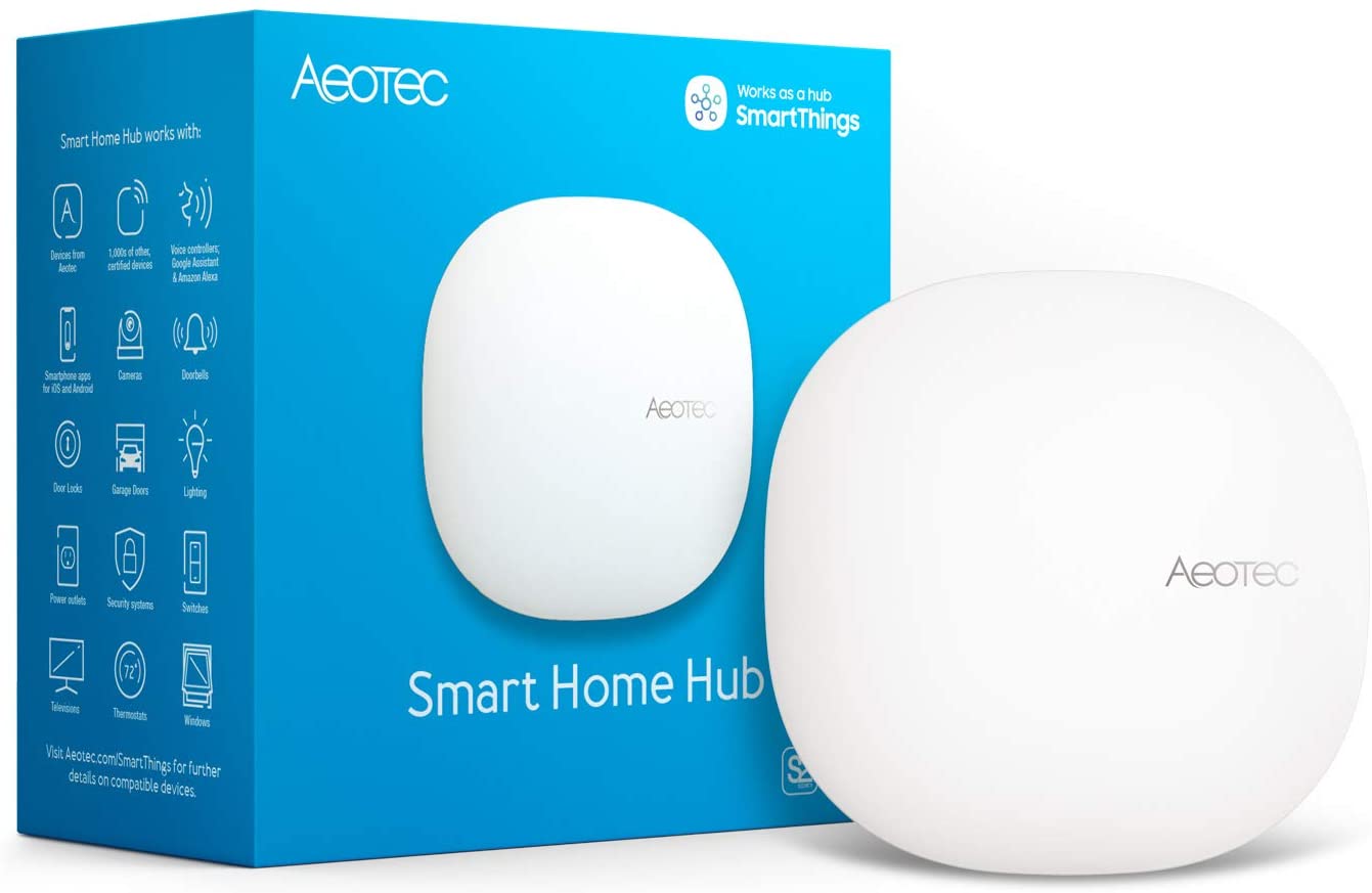 Aeotec Smart Home Hub; SmartThings, Z-Wave, ZigBee, Matter, WiFi enabled gateway