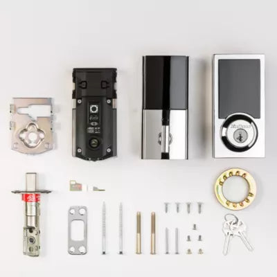 Kwikset 916 Smartcode Contemporary Electronic Deadbolt with Z-Wave Technology 9910-043, Polished Chrome