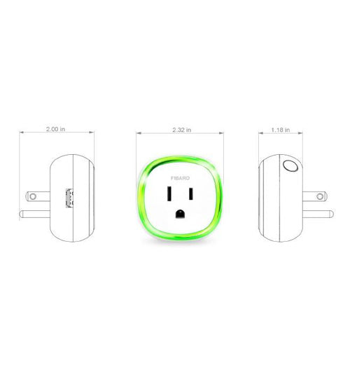 Fibaro Z-Wave Plus Wall Plug with USB - 2 Pack - FGWPB-121 ZW5-2