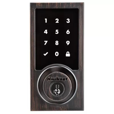 Kwikset 916 Smartcode Contemporary Electronic Deadbolt with Z-Wave Technology 99160-042, Venetian Bronze