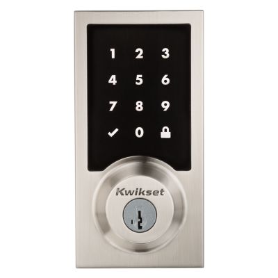 Kwikset 916 Smartcode Contemporary Electronic Deadbolt with Z-Wave Technology, 99160-041, Satin Nickel