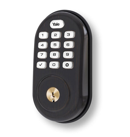 Yale Z-Wave Plus Pushbutton Keypad Deadbolt - Oil Rubbed Bronze - YRD216ZW20BP