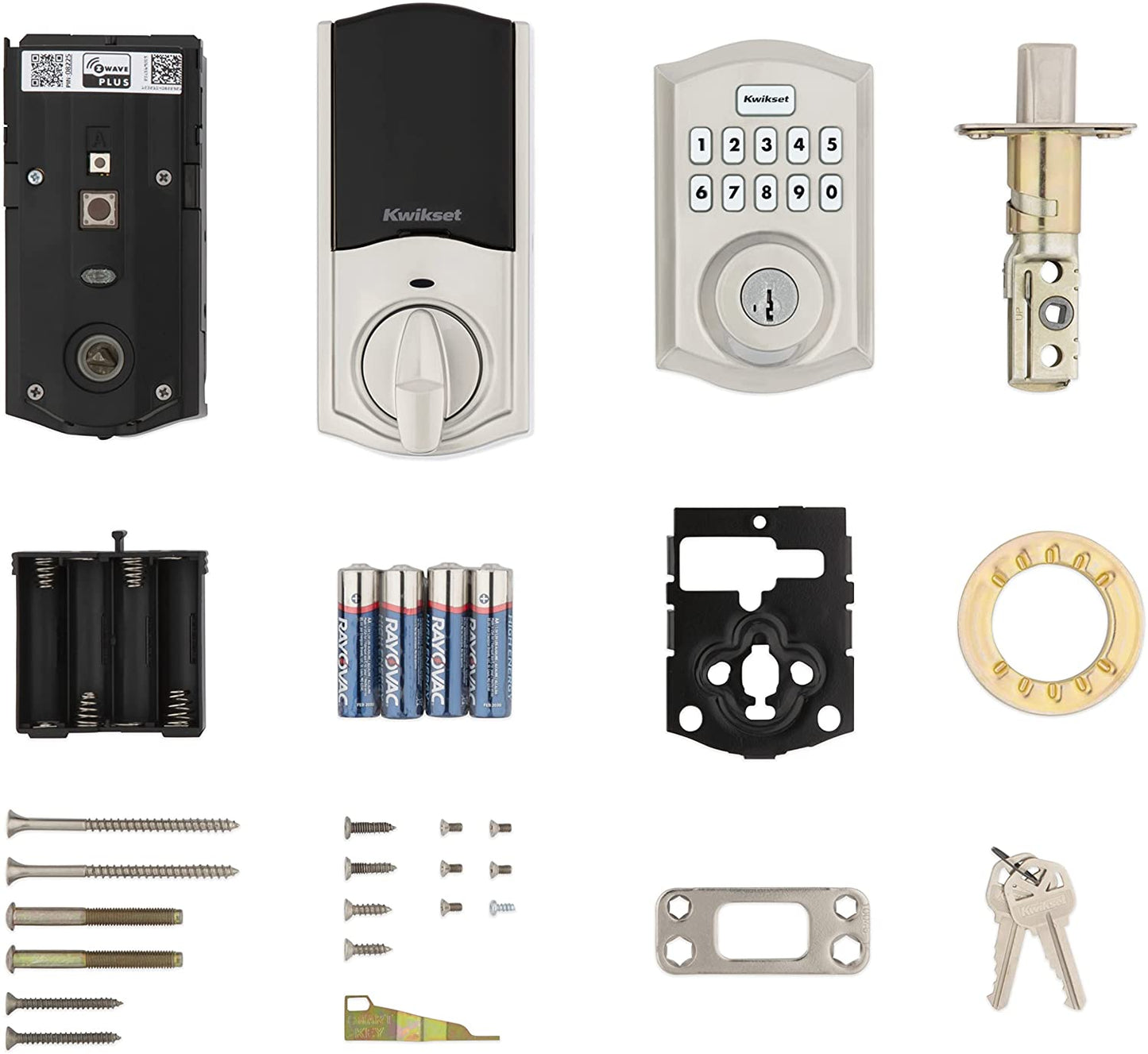 Kwikset Home Connect 620 Traditional Keypad Smart Lock with Z-Wave 700, Satin Nickel, 98930-001