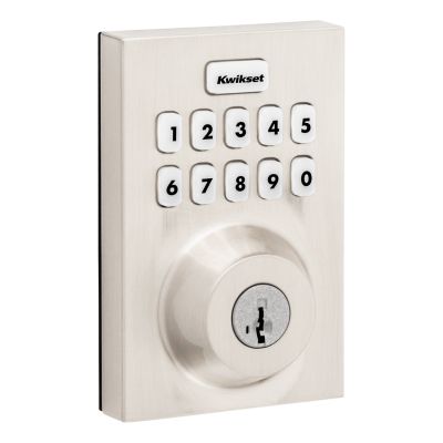 Kwikset Home Connect 620 Contemporary Keypad Connected Smart Lock with Z-Wave 700 Featuring SmartKey Security, Satin Nickel, 98930-004