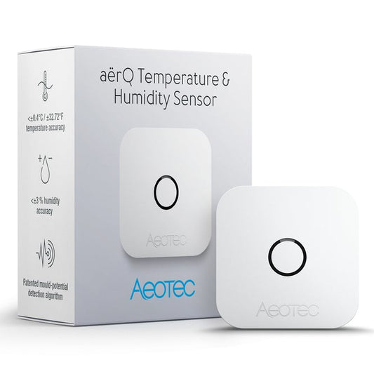 Aeotec Aeotec aërQ Z-Wave temperature, humidity, dew point sensor; battery powered