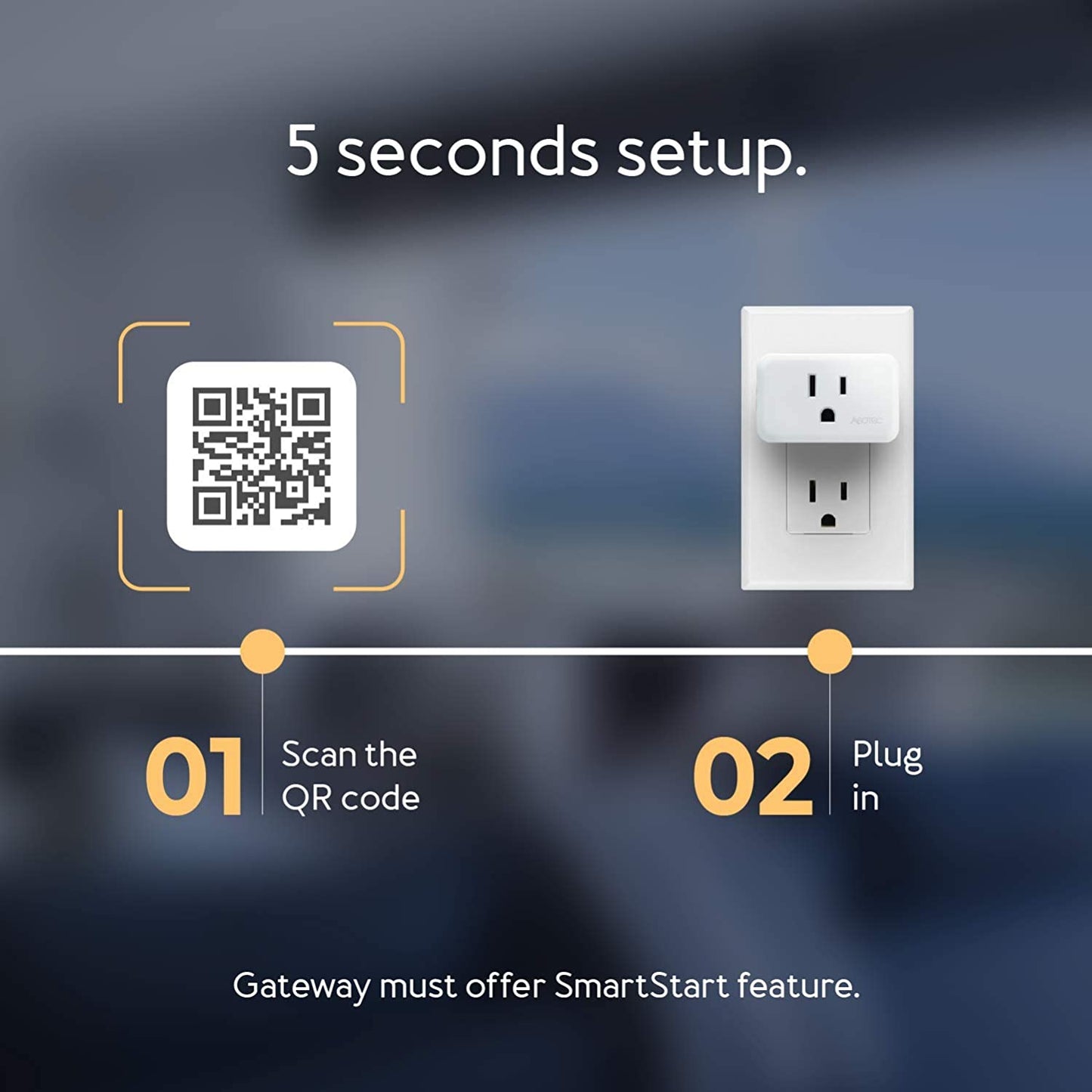 Aeotec Smart Switch 7; Z-Wave Plus smart plug, 15 amps, Gen7 (ZWA023)