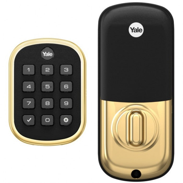 Yale ProSL Z-Wave Plus Deadbolt, Button Keypad, Polished Brass,YRD136-ZW2-P05