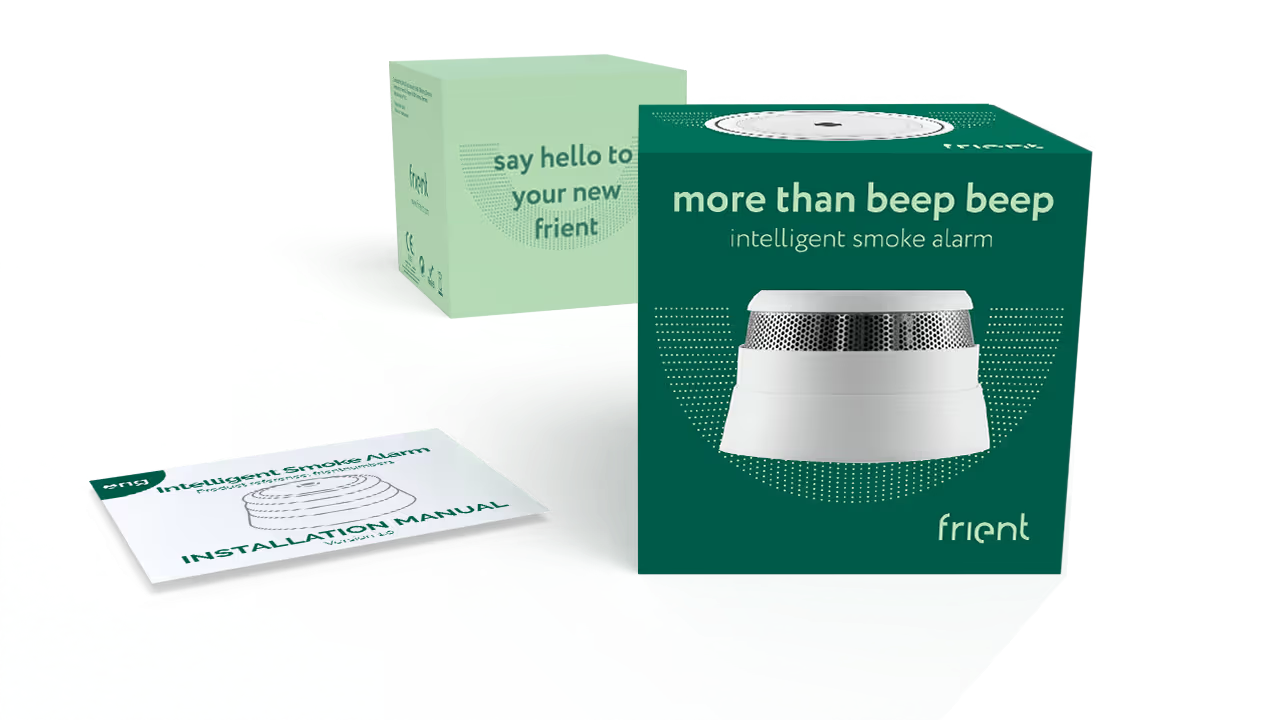frient Intelligent Smoke Alarm Zigbee Smoke Detector with Built-In Siren