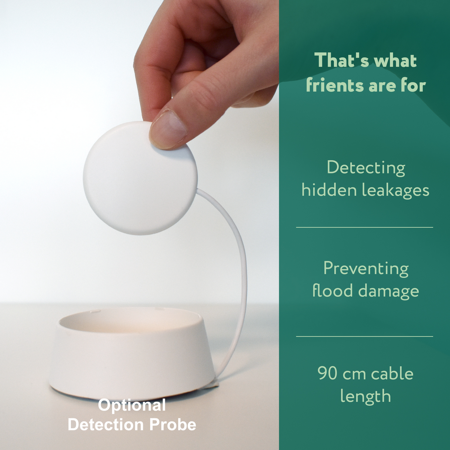 frient Water Leak Detector Zigbee Smart Flood & Leak Sensor
