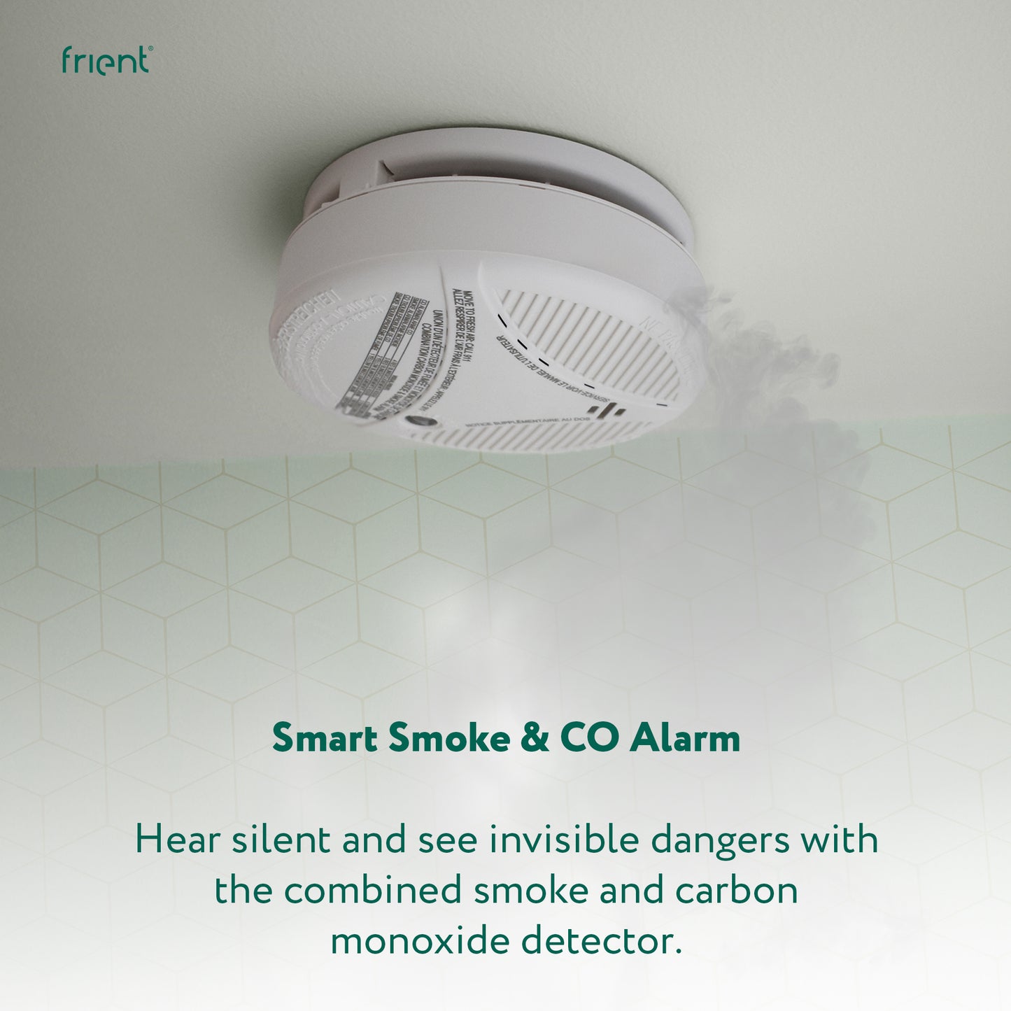 frient Intelligent Smoke Alarm Zigbee Smoke Detector with Built-In Siren