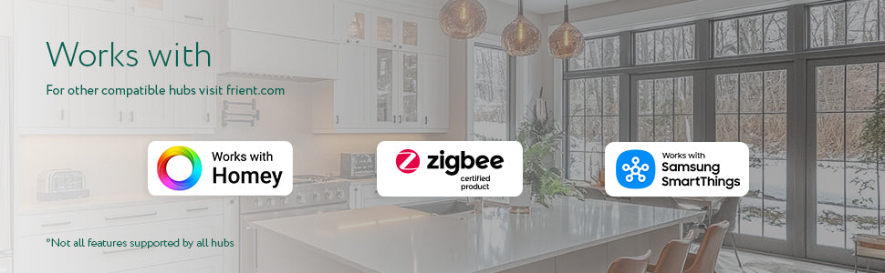 frient Intelligent Smoke Alarm Zigbee Smoke Detector with Built-In Siren