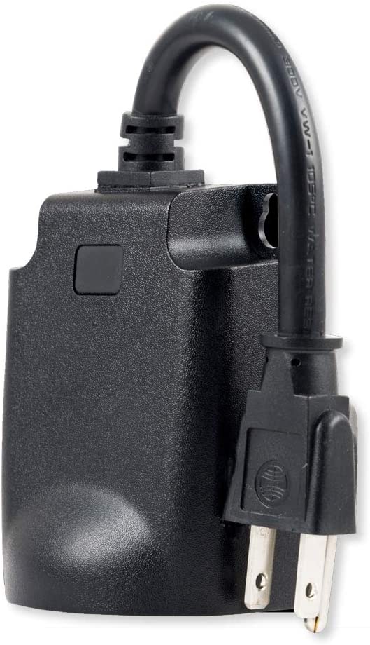 GE Enbrighten Z-Wave Plus Smart Outdoor Switch, 1-Outlet Plug-In (2nd Gen.), Weather-Resistant - 14298