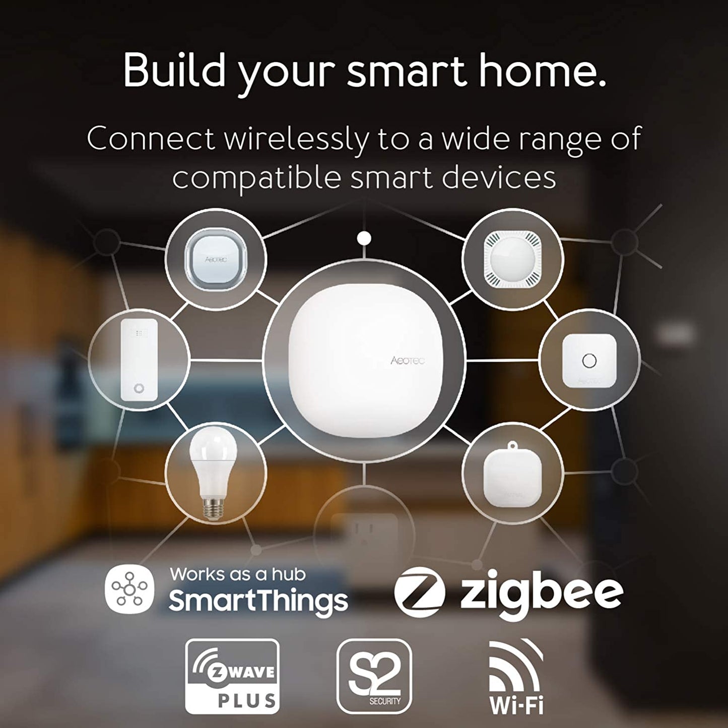 Aeotec Smart Home Hub; SmartThings, Z-Wave, ZigBee, Matter, WiFi Enabled Controller