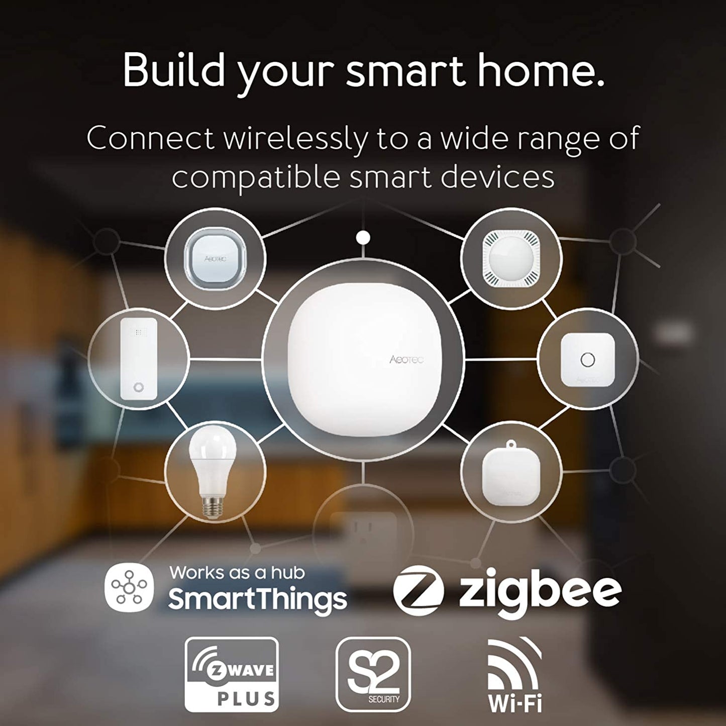 Aeotec Smart Home Hub; SmartThings, Z-Wave, ZigBee, Matter, WiFi enabled gateway