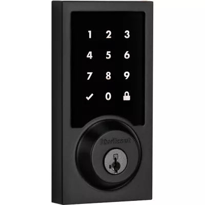 Kwikset 916 Smartcode Contemporary Electronic Deadbolt with Z-Wave Technology 99160-028, Matte Black