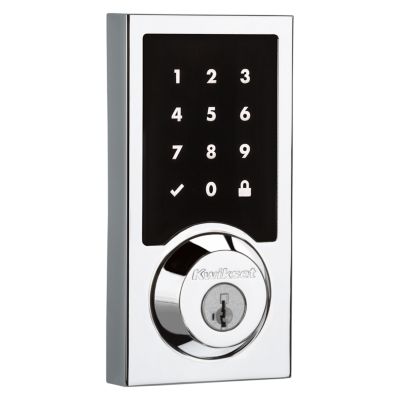 Kwikset 916 Smartcode Contemporary Electronic Deadbolt with Z-Wave Technology 9910-043, Polished Chrome