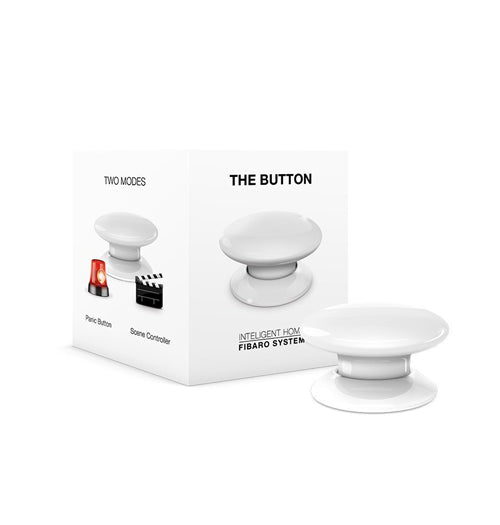 Fibaro The Button Z-Wave Scene Controller, White - FIBFGPB-101-1