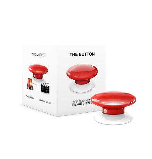 Fibaro The Button, Z-Wave Scene Controller, Red - FIBFGPB-101-3