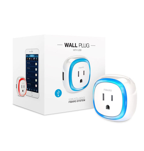 Fibaro Z-Wave Plus Wall Plug with USB - 2 Pack - FGWPB-121 ZW5-2