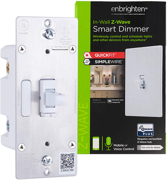 GE GE Enbrighten Z-Wave Plus Smart Toggle Dimmer With QuickFit, SimpleWire, S2, and SmartStart - 46204