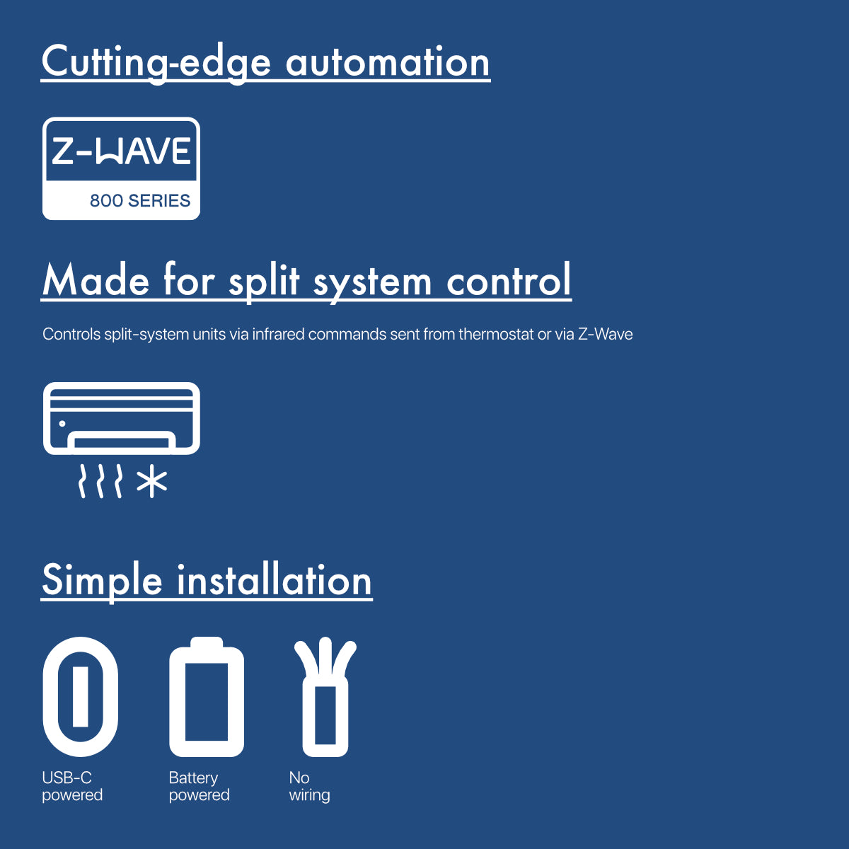 MCO Z-Wave Thermostat with IR; 800 Series Z-Wave Plus V2 (IR2900)