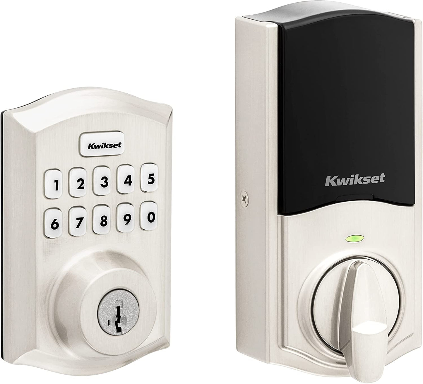 Kwikset Home Connect 620 Traditional Keypad Smart Lock with Z-Wave 700, Satin Nickel, 98930-001