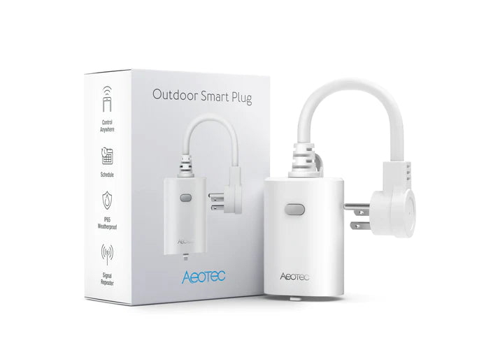 Aeotec Outdoor Smart Plug; 15 amps, IP65 waterproof (ZWA042-A)