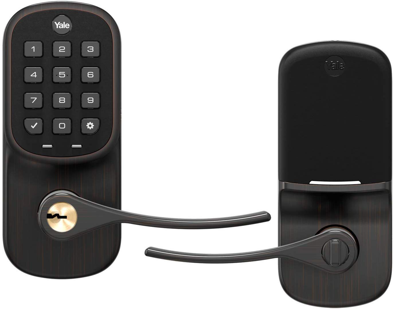 Yale Assure Z-Wave Plus Keypad Lever Lock with Key - YRL216-ZW2-0BP