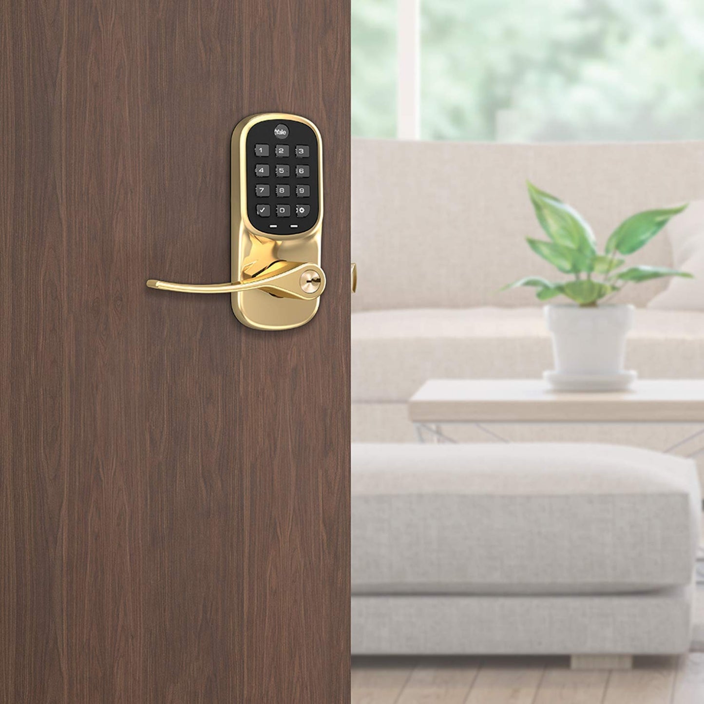 Yale Assure Z-Wave Plus Keypad Lever Lock with Key - YRL216-ZW2-605