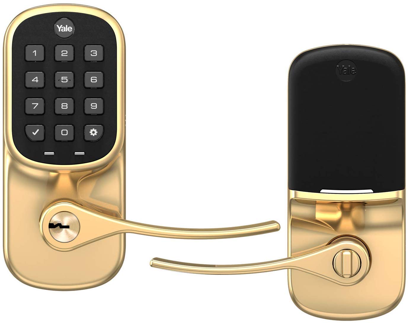 Yale Assure Z-Wave Plus Keypad Lever Lock with Key - YRL216-ZW2-605