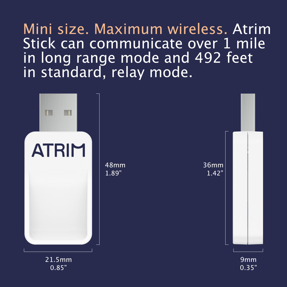 Atrim Stick; Z-Wave 800 USB, Long Range, Gen8