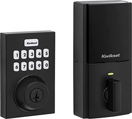 Kwikset Home Connect 620 Keypad Connected Smart Lock with Z-Wave Technology Featuring SmartKey Security in Matte Black, CNT, 98930-007