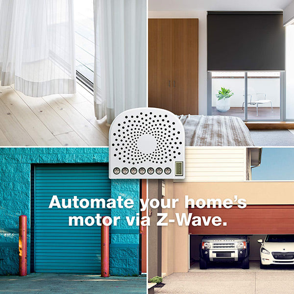 Aeotec Nano Shutter, Z-Wave Plus S2 Motor Driver On/Off/Stop Controller for Curtains, Window Blinds, Shades, Gates - ZW141