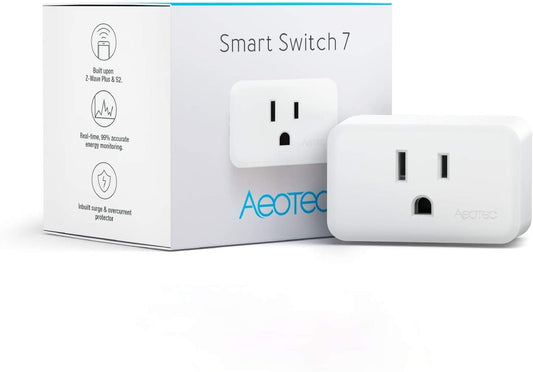 Aeotec Aeotec Smart Switch 7; Z-Wave Plus smart plug, 15 amps, Gen7 (ZWA023)