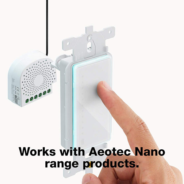 Aeotec WallSwipe; Wall Panel Controller with Slider for Dimmer Switches, Curtain Blinds, Appliance (ZW158)